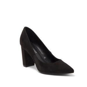 MOVING SALE !!! NWT || Marc Fisher Georgy Block Heel Pump in Black Suede Size 10